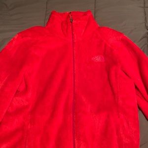 This is a red north face jacket. Its brand new and in good condition